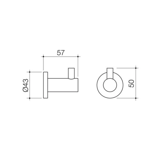 Caroma Liano II Robe Hook - Gunmetal - Image 3