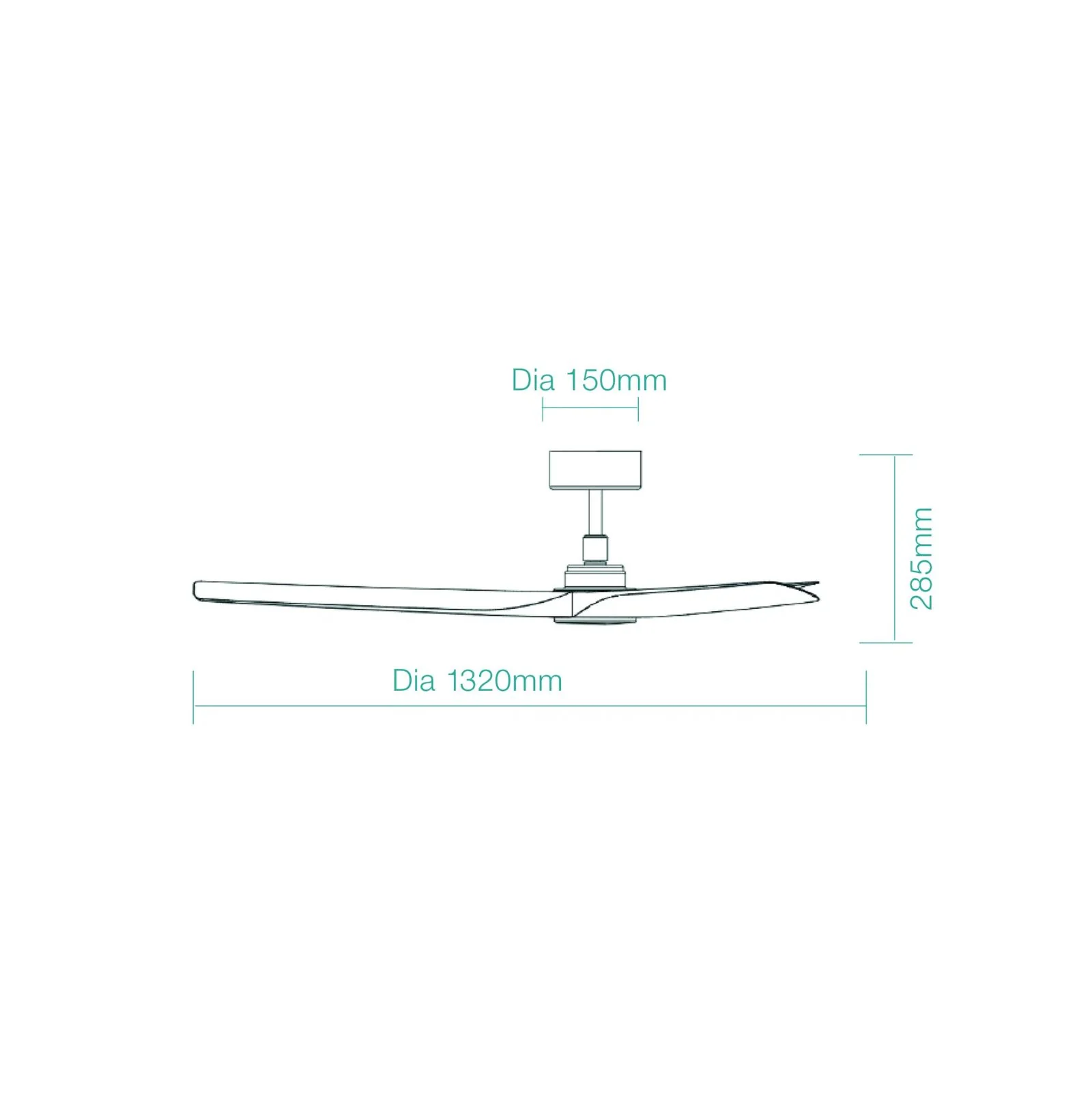 Martec Cordoba 1320mm DC Ceiling Fan Matte White - Image 3